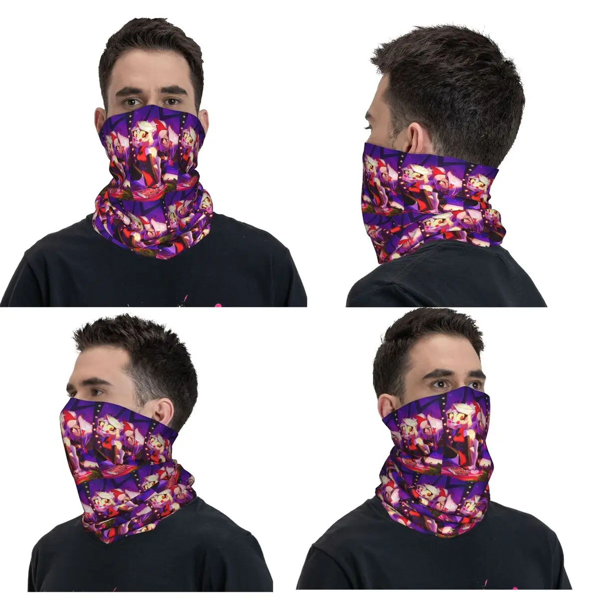 

Charlie And Vaggie Valentines Hazbin Hotels Bandana Neck Gaiter Printed Mask Scarf Multifunction Balaclava For Men Women Adult