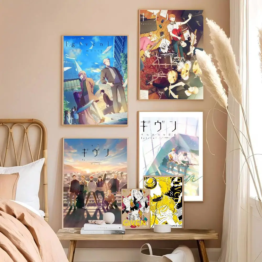 GIVEN BL Anime Good Quality Prints And Posters Vintage Room Home Bar Cafe Decor Aesthetic Art Wall Painting