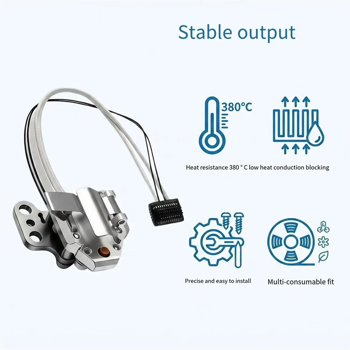 For Flashforge AD5X Hotend Heating Components for Enhanced 3D Printer Parts for Superior Print Performance
