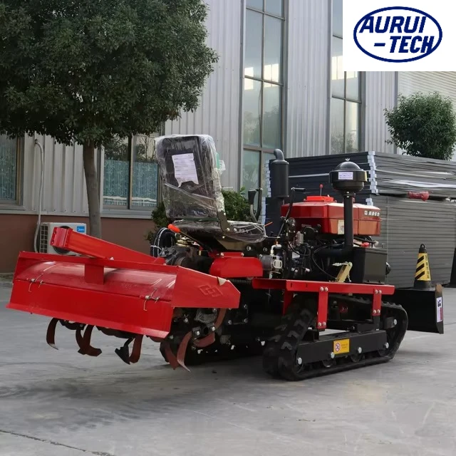 

Agriculture Machinery Equipment 25hp Diesel Crawler Farm Walking Tractors With Rotary Tillage Machine for Sale