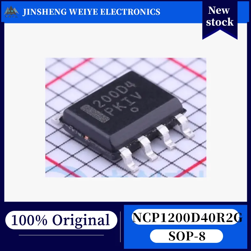 

(10/50 pieces) NCP1200D40R2G 200D4 SOP-8 PWM Controller, 100% New, Original, In Stock, Fast Shipping