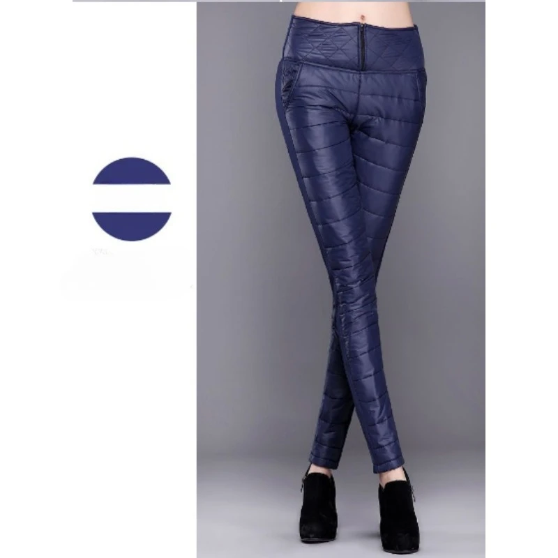 2026 New Down Pants Women Wear High Waist Slimming Large Size Cotton Trousers Thick Warm Cotton Pants Women Winter Women Pants