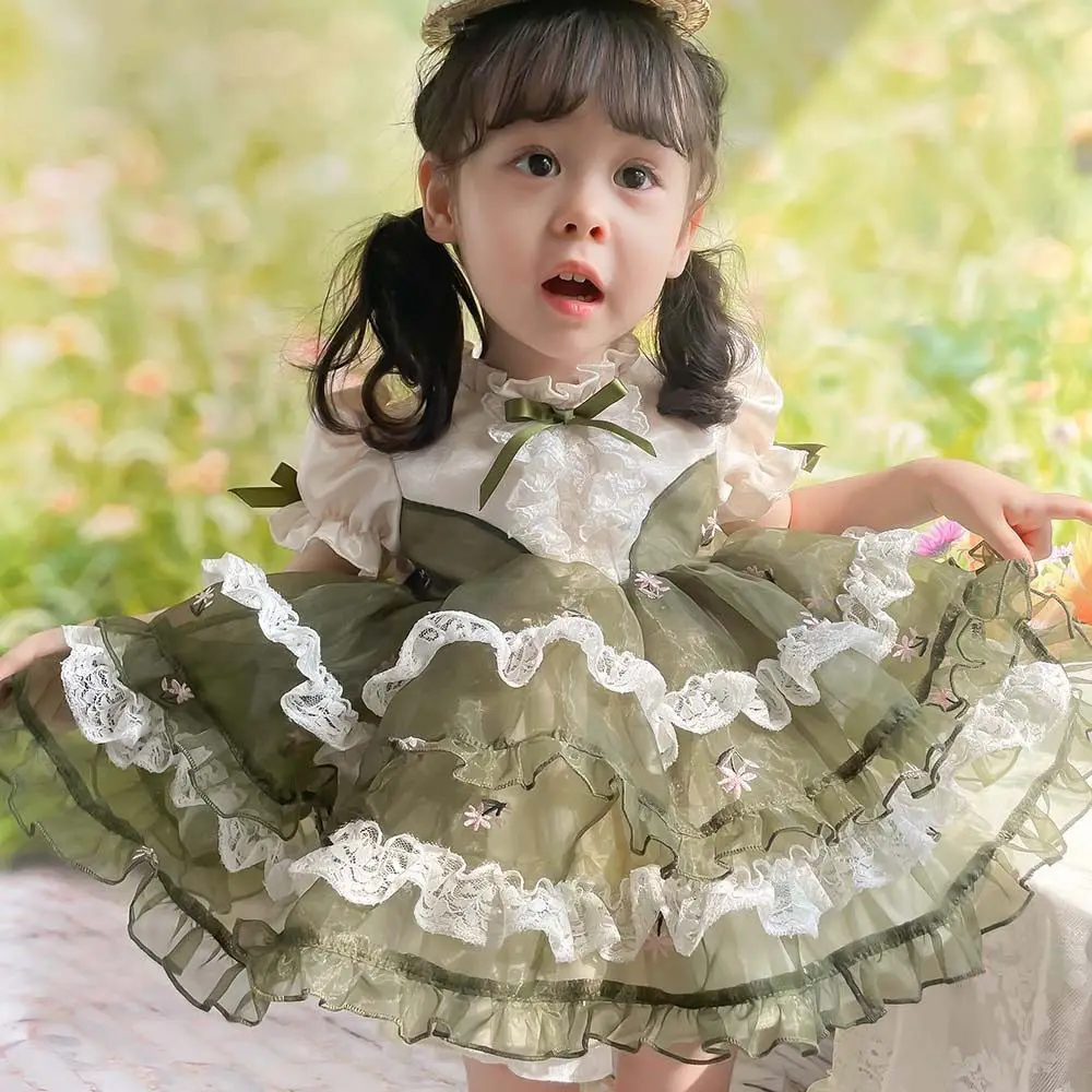 

Spring Summer Baby Girls Spanish Princess Dresses Children Turkish Lolita Ball Gown Infant Birthday Eid Baptism Boutique Dress