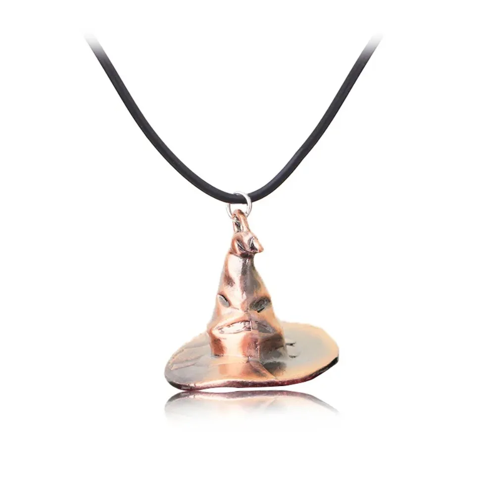 Harry Potter Necklace Time Turner sorting hat Platform Snitch Time Timer Hourglass Necklace 360 Rotating Cosplay Magic Props view 6