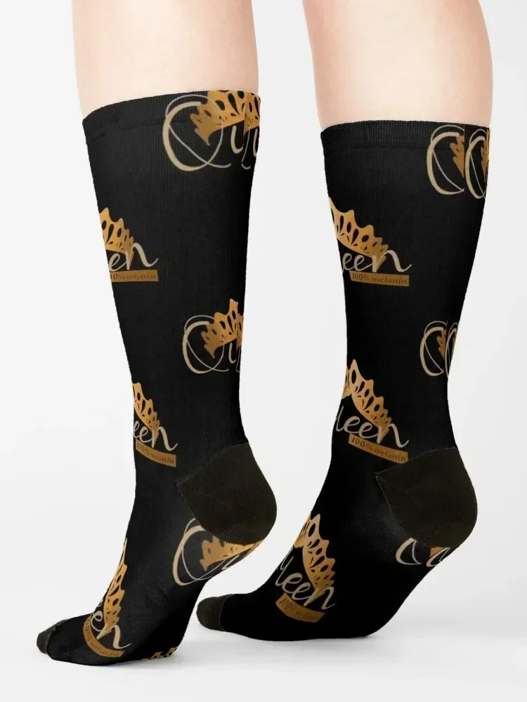 Reina melanina |   100% calcetines de melanina calcetín calefactor regalo de Navidad calcetines transparentes de fútbol para mujeres y hombres