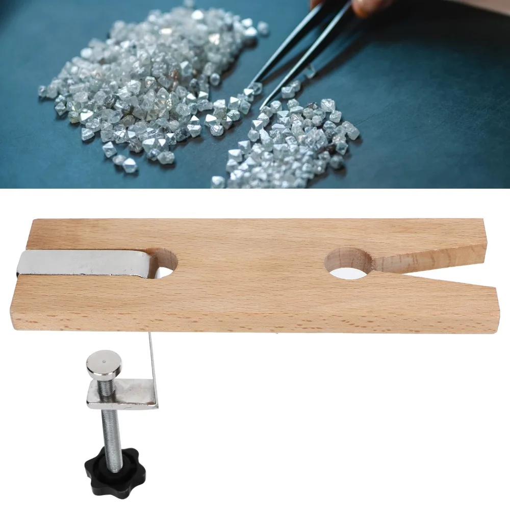 

Adjustable V Slot Design Jewelers Bench Pin V-Shaped Design Bench Pin Clamp Jewelry Processing Tools Jewelry Cutting