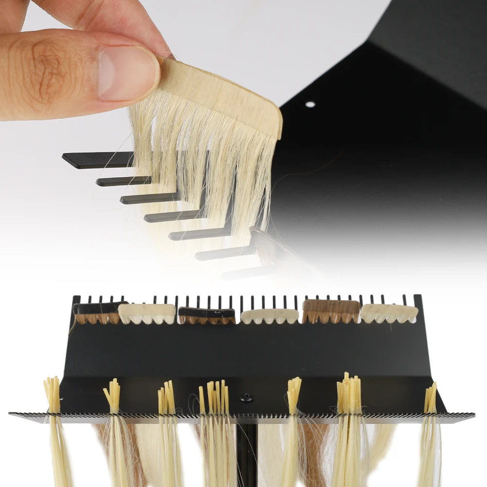 Organizador de extensiones de cabello, soporte de almacenamiento de pelucas, colgador de acero inoxidable, soporte de extensión de cabello para