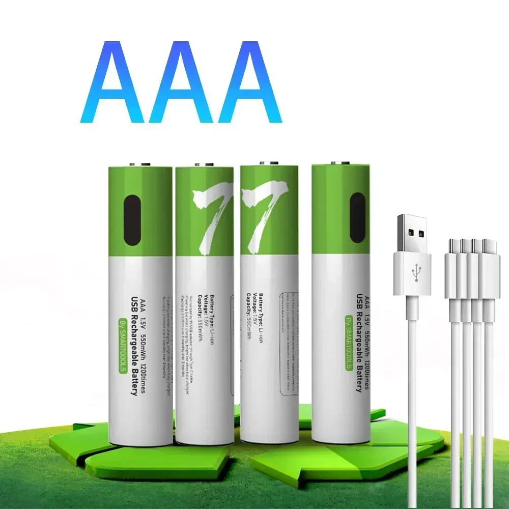 1.5V aaa rechargeable battery Type-c fast charging lithium battery Suitable for toy remotes, etc pilas aaa recargables.