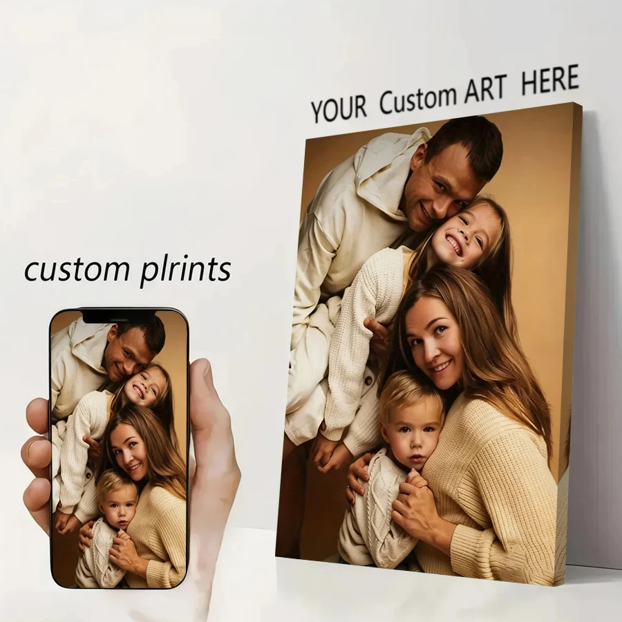 Personalized Custom Canvas Prints Photo Custom Poster for Fa