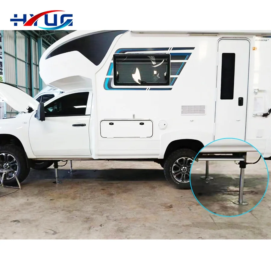 RV Hydraulic Leveling System, 15 Ton Steel Double Acting Lift System, Heavy Duty Telescopic Stabilizer Jacks for Motorhome
