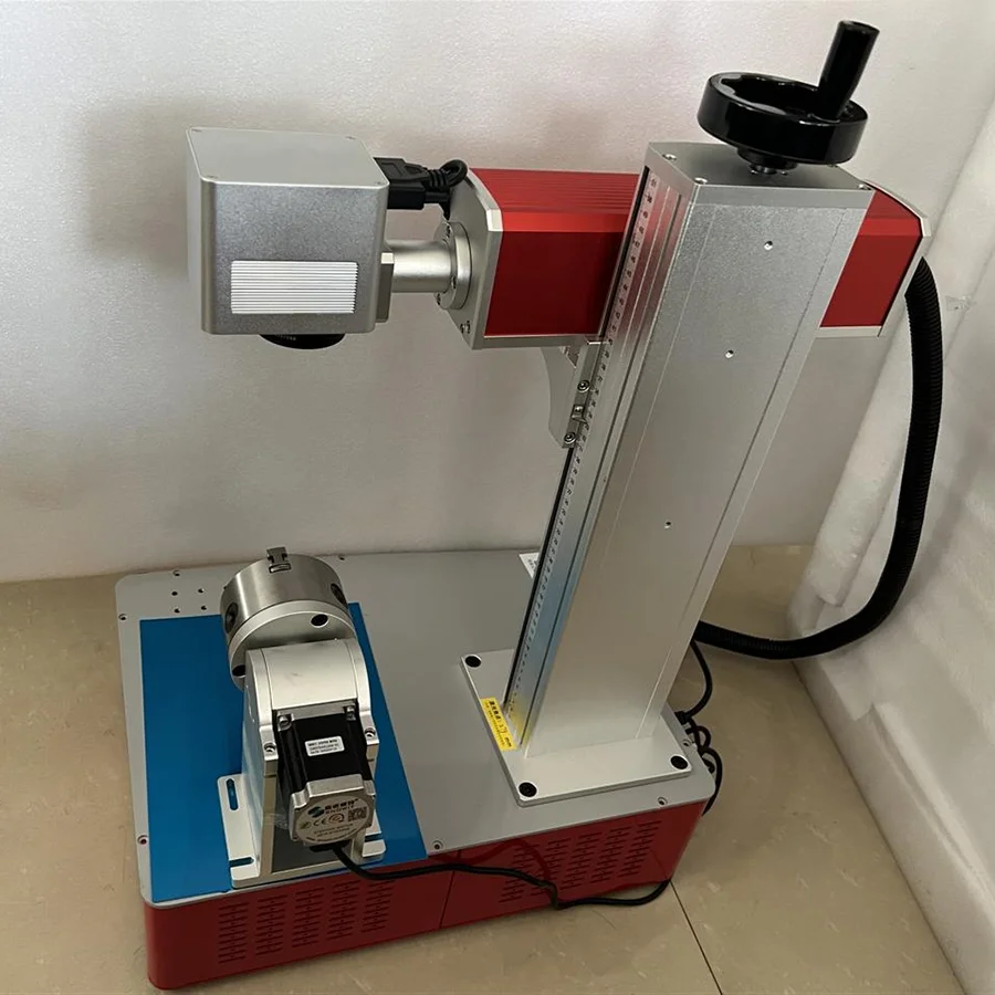 Mini Optical Fiber MAX Raycus JPT 20W 30W 50W 100W Optic Laser Marking Wood Leather Metal Glass Engraving Milling Machine