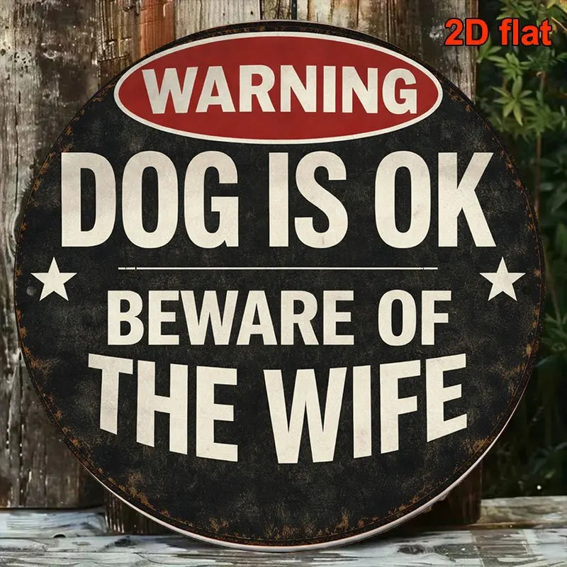2D Flat, 1pc 8x8in/20x20cm 2D Flat Round Sign, 