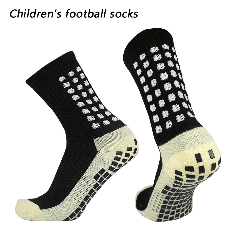 New Children Breathable Sports Soccer Socks Square Silicone Non-Slip Grip Football Socks