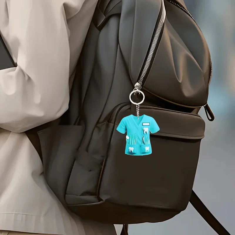 Шикарный-костюм-стоматолога-кулон-брелок-изысканное-модное-подвесное-украшение-тема-доктора-2d-плоский-акриловый-орнамент-очаровательный-подарок