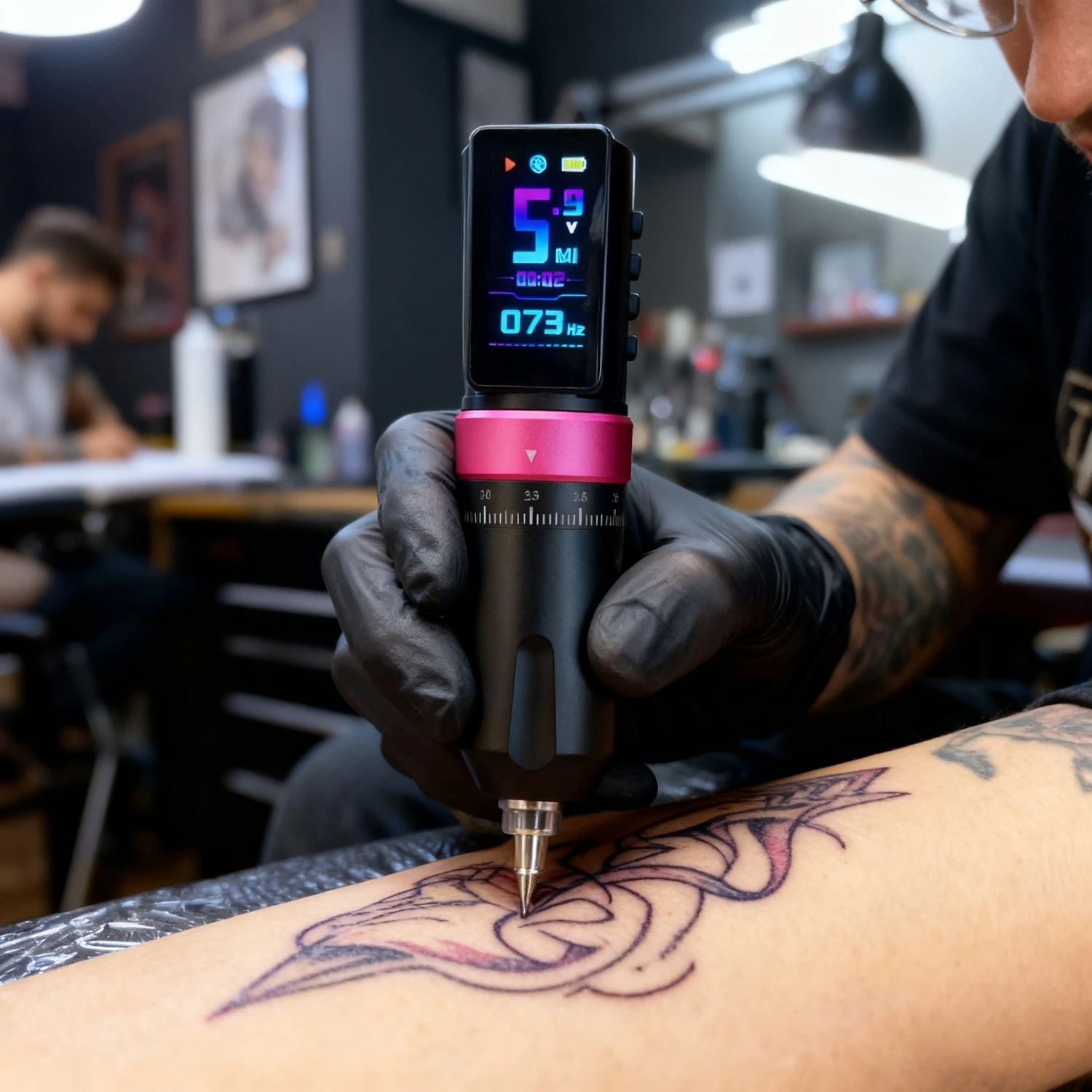 

Brand New TANG Wireless Tattoo Machine 2.4mm-4.2mm Adjustable Stroke 37mm Grip Custom Motor 2300mAh Battery Pen