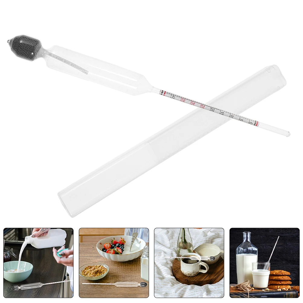 

2 Pcs Lactometer Home Hydrometer Thermometer Glass Density Milk Manual Lactate For Beginners