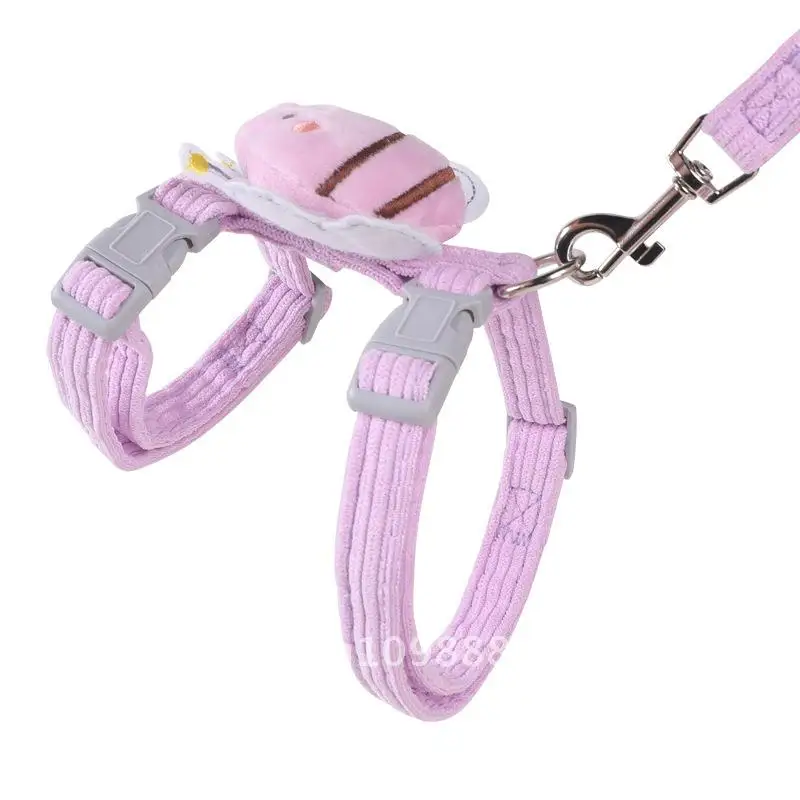 

Pet Supplies Cat Chest Back Traction Rope Breathable Small Dog Dog Rope Walking Cat Dog Rope Cartoon Bee