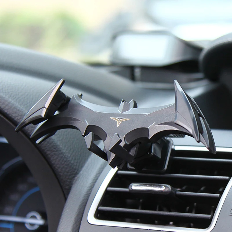 1PC Bat-shaped Gravity Buckle Type Car Phone Holder Air Outlet Navigation Support Frame Suitable For All 4-6.5 Inch Devices