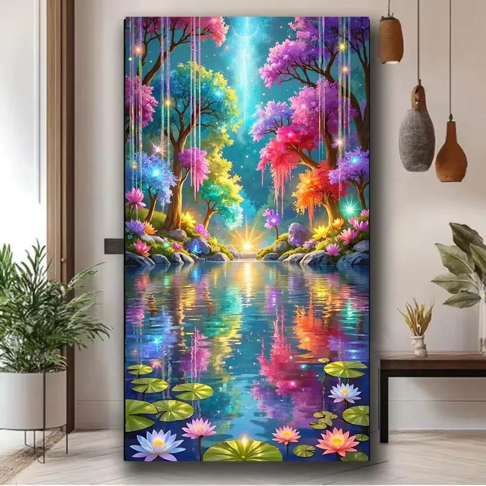 

Алмазное искусство, осеннее дерево, ювелирные изделия, вышивка крестиком, полная большая Алмазная мозаика «сделай сам», пейзажные фотографии, украшение стены, алмазная живопись