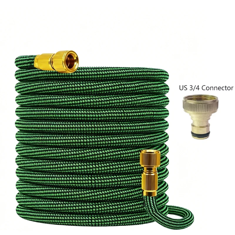 Flexible Hose Braided - Erweiterbarer Gartenschlauch mit reinem Kupferanschluss, tragbarer