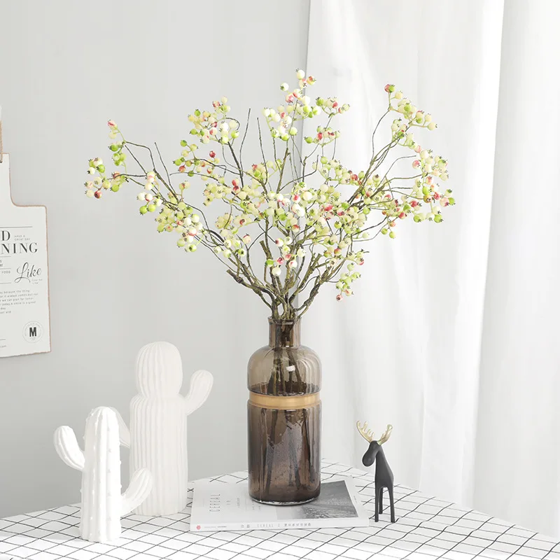 Luxuriöse Künstliche Preiselbeeren-Blume, Langer Zweig, Heimdekoration, Beeren, Weihnachts- und Hochzeitstischdekoration, Künstliche Blaubeeren – Detail 5