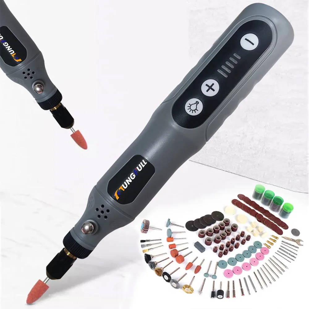 

Миниатюрный беспроводной роторный инструмент, ручная дрель с 5 скоростями, 3.7В, зарядка через USB, для гравировки, шлифовки, полировки, резьбы, DIY