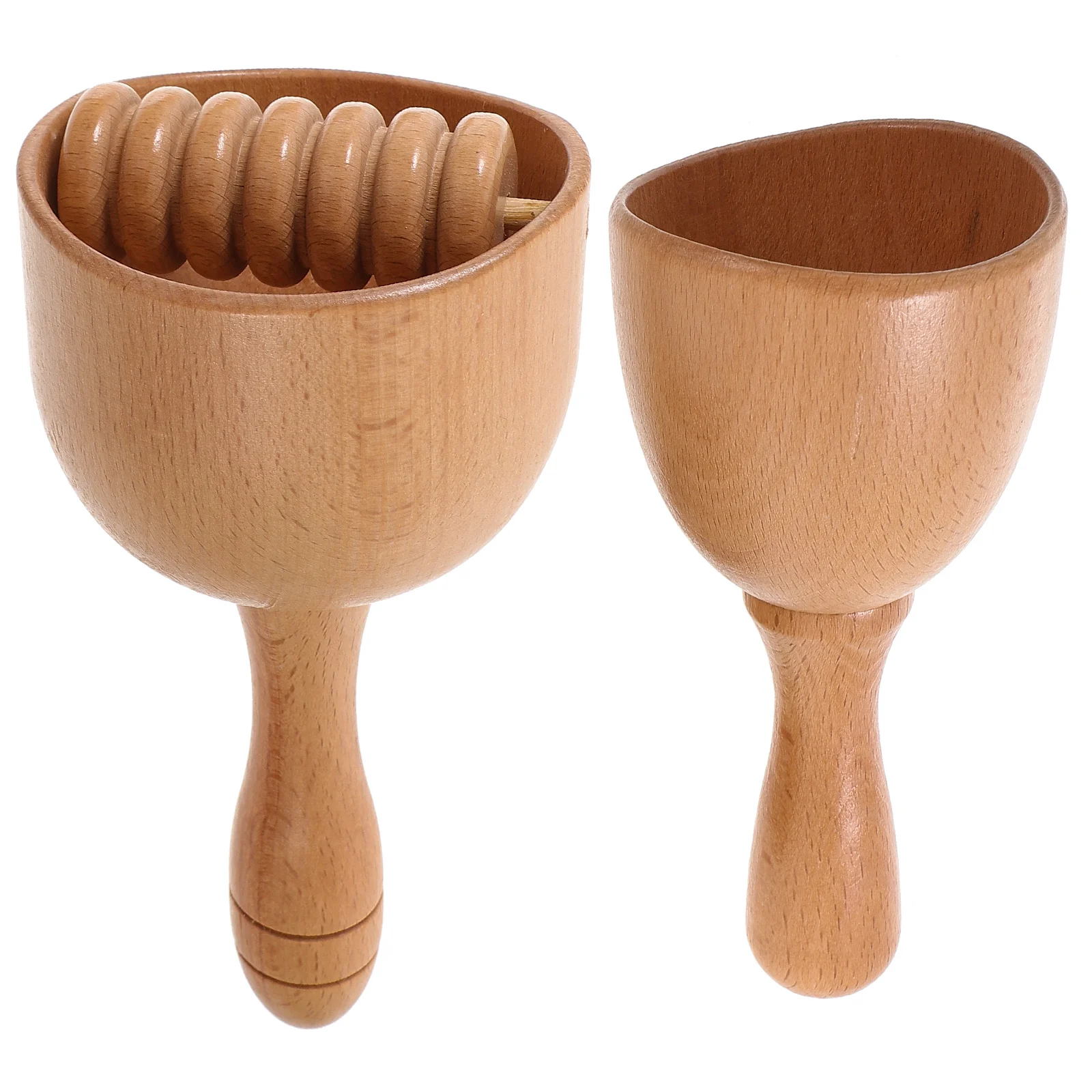 2 szt. Drewnianych Masażerów Ręcznych do Ciała, Zestaw do Masażu Mięśni, Roller do Uwalniania Napięć w Plecach i Poprawy Krążenia Krwi