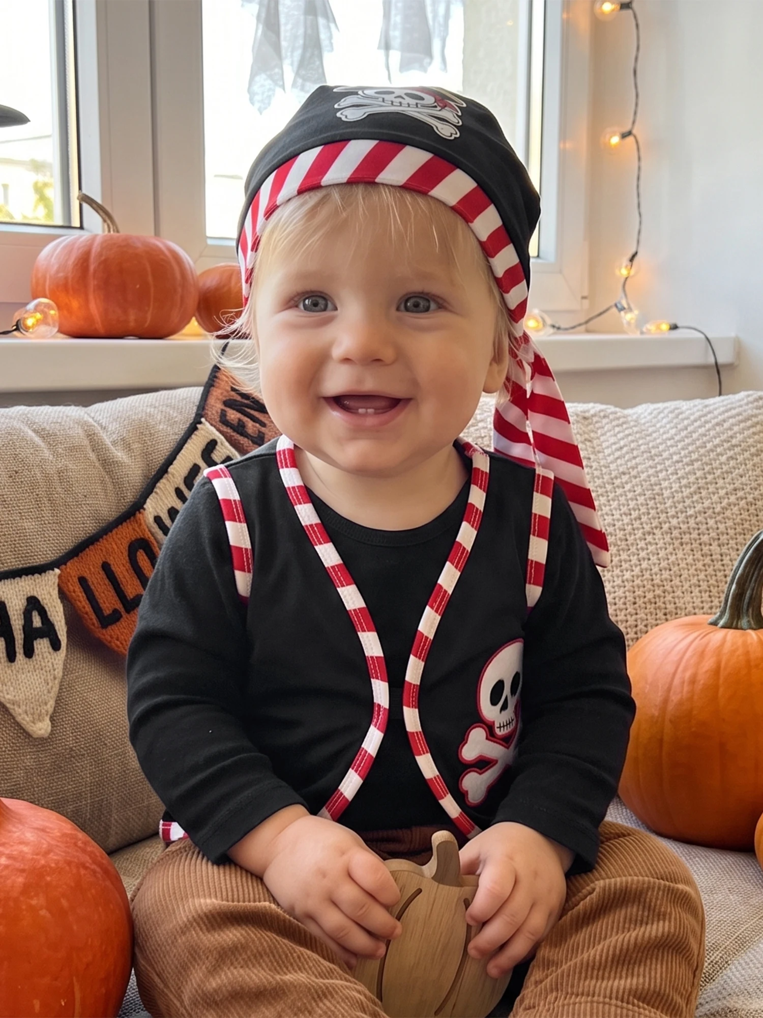 Hat Halloween Vest Hat Pirate Costume Costume Costume Boys Vest Play Outfit Lightweight Kids Pirate Costume