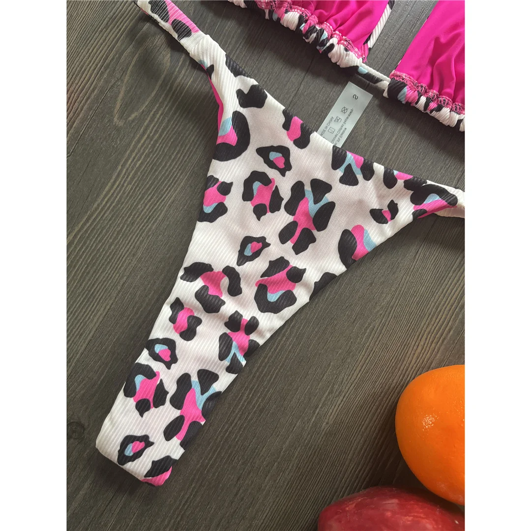 Leopard Extreme String Mini Micro Thong Bikini Damen Badeanzug Frauen Bademode Zweiteiliger Bikini-Set Badebekleidung V5072 – Detail 31