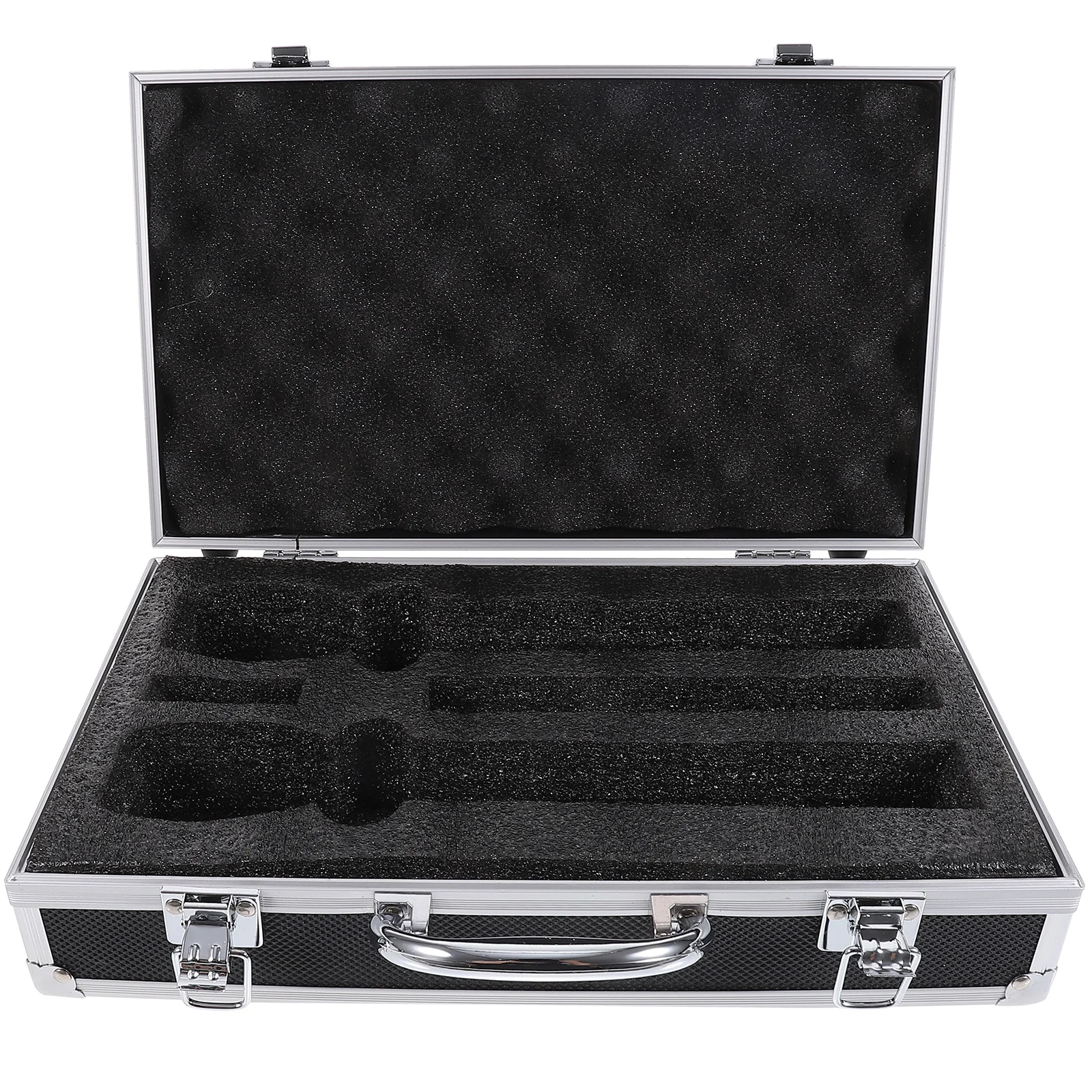 

Microphone Storage Suitcase Box Wireless Microphones Protective Organizer Container for
