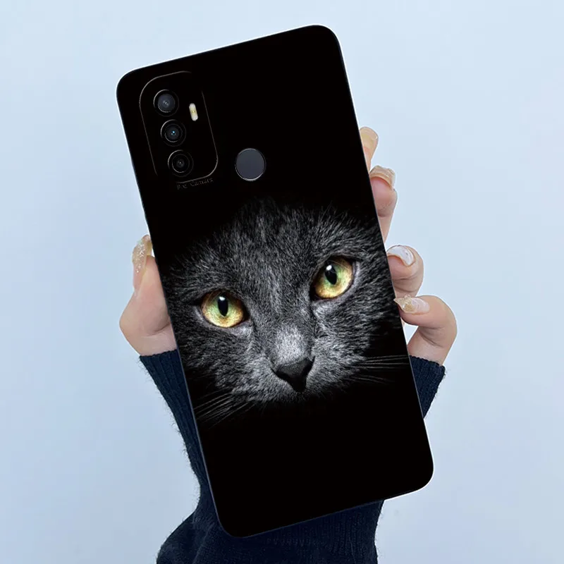 حافظة لهاتف OPPO A53 A53S CPH2127 CPH2135 البساطة الأزهار السائل سيليكون للصدمات الغطاء الخلفي الواقي لـ OPPO A 53 Fundas