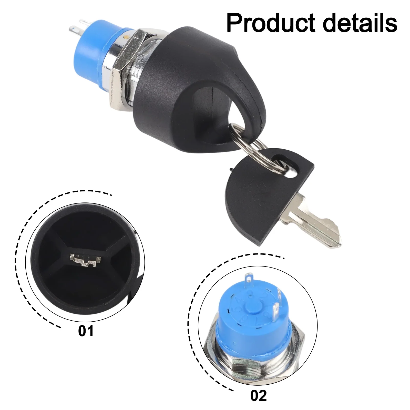 Replacement Lock for For PRIDE Scooter For ignition System Zinc Alloy Construction M19 L22MM Compatible with Standard Blade Keys