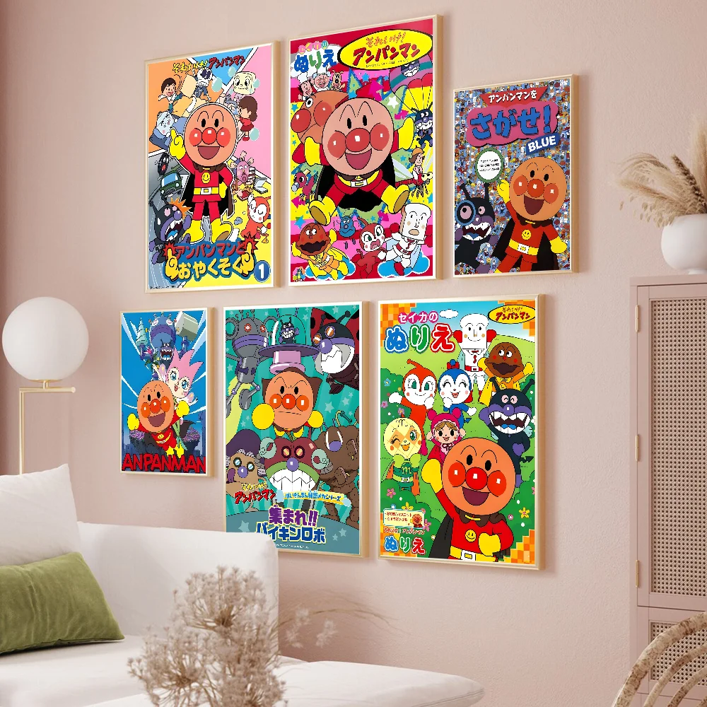 Anime A-Anpanman Classic Vintage Posters HD Quality Wall Art Retro Posters for Home Room Wall Decor