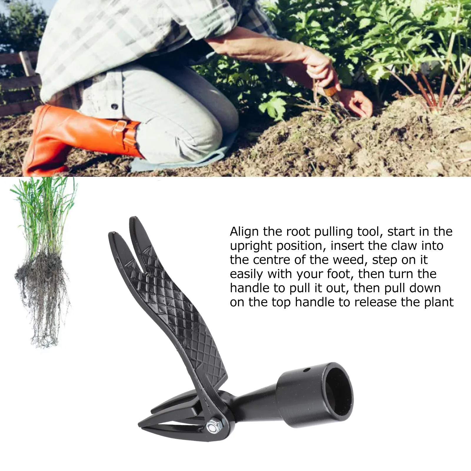 ZK40 Stand Up Weed Puller Professional Aluminum Alloy Weed Puller for Garden Farm Courtyard Outdoor