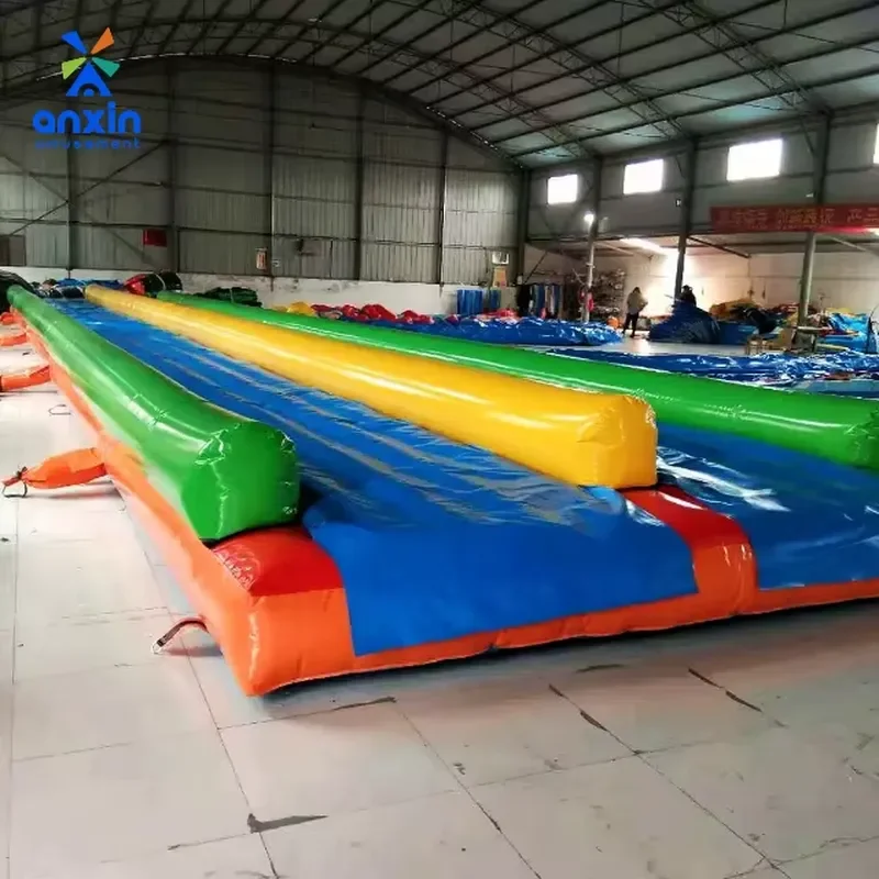 OEM ODM Long Inflatable Water Slip Slide Slope Mounted Water Slide For Summer Tourist Attraction