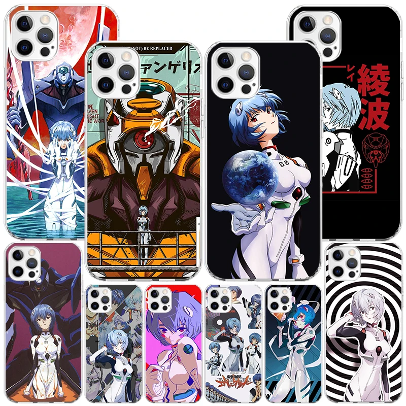 Anime EVA Ayanami Rei Phone Case For iPhone 16 Pro Max 15 + 14 Plus 11 12 13 Mini Xs X XR 7 8 SE Personalized Gift Print Cover