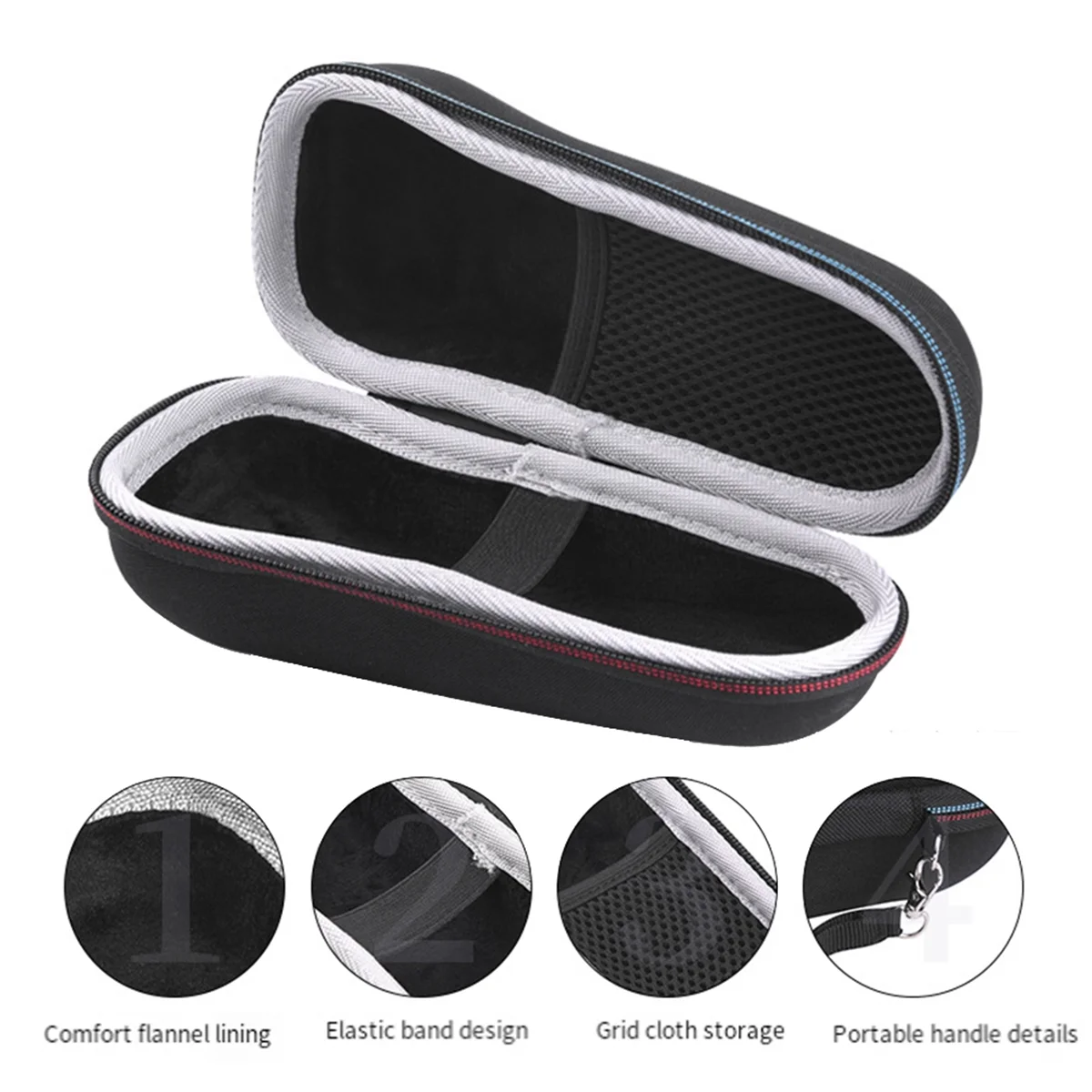 AA11-Hard EVA Shaver Storage Bags for Philips S5535 S5351 Travel Carrying Case for Electric Shaver Black