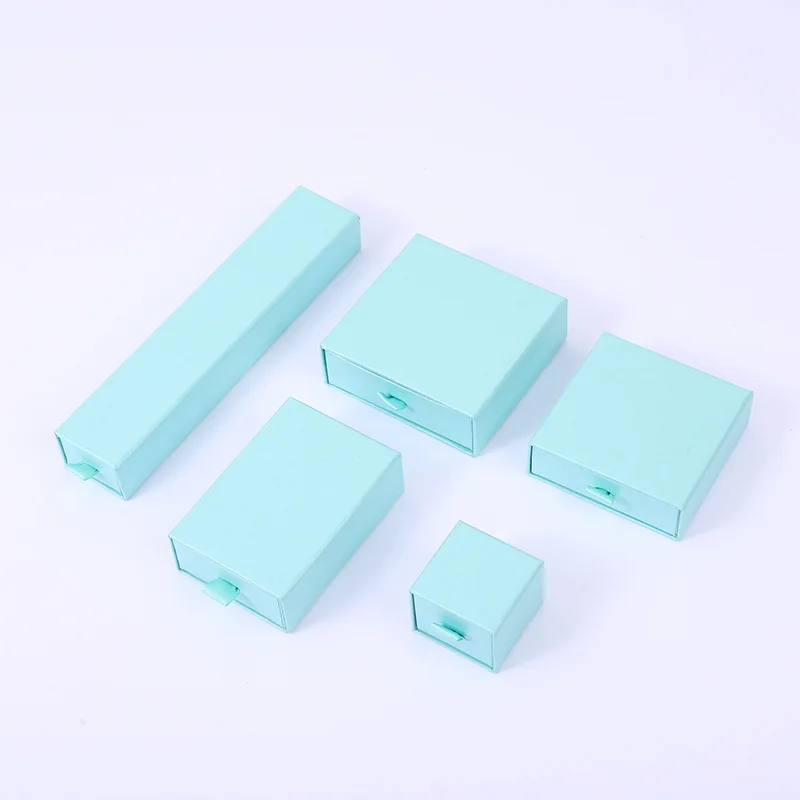 An Inch Thick Paper Drawer Jewelry Boxes For Ring Earrings Necklace Bracelet Pendant Jewelry Organozer Packaging Display Case