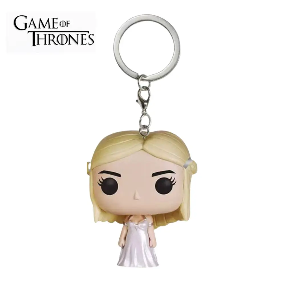 New Arrival  Pocket Keychain Official Game of Jon Snow Throne Characters Action Figure Collectible Toys For Child Gifts