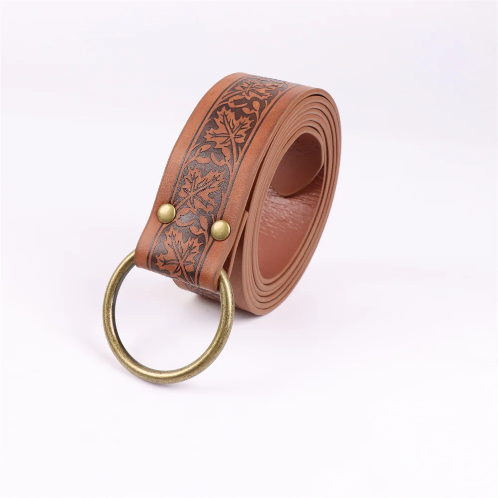 6 Stuks Middeleeuwse Riem Cosplay Elf Blad Reliëf Retro Lederen Riem Met Toverdrank Glas Magische Fles Viking Ridder Halloween Riem
