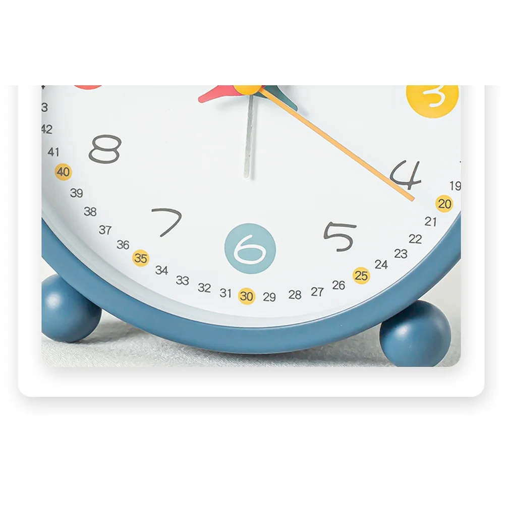 Metal Penguin Cartoon Alarm Clock for with Silent Sweep Movement and Glow-in-the-Dark for Easy Nighttime Reading