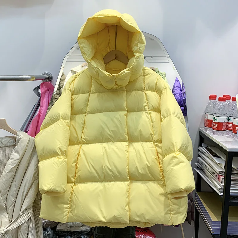 Down Jacket Women 2024 New European American Fashionable Outerwear Female Demure White Duck Down Coat Lady Warm Puffer Jacket