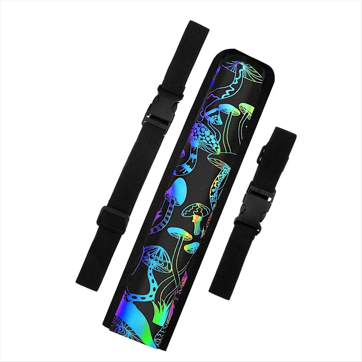 ABLG Summer Carnival Fan Leather Case Bag Fan Holder Folding Hand Fan Bag, Folding Fan Cover Belt, Party