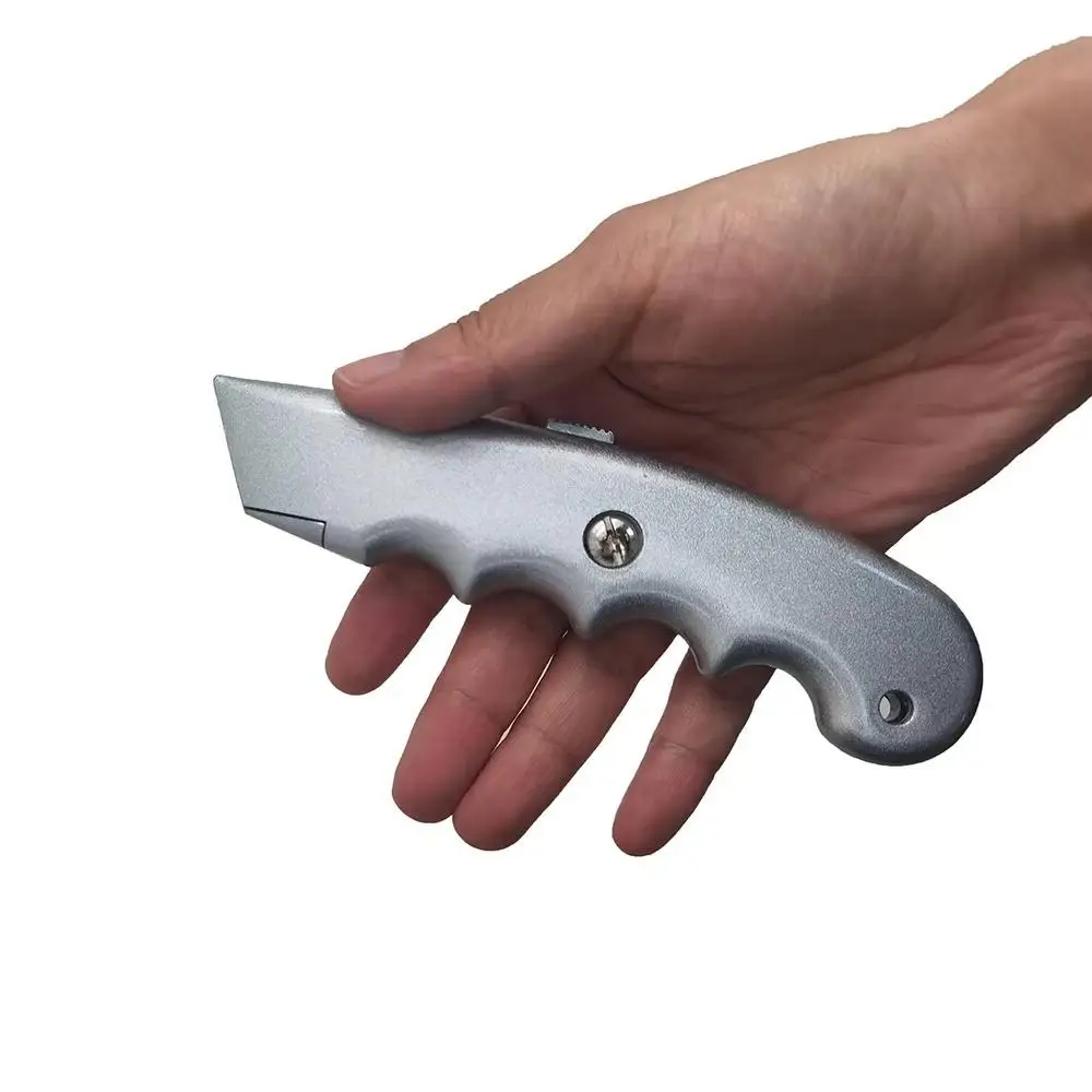 سكّين متعدّد الاستخدامات قابل للسحب على شكل يد مقبض غير قابل للانزلاق صندوق سكين قطع الورق لقطع أداة السجاد الجلدي المطاطي السميك #6