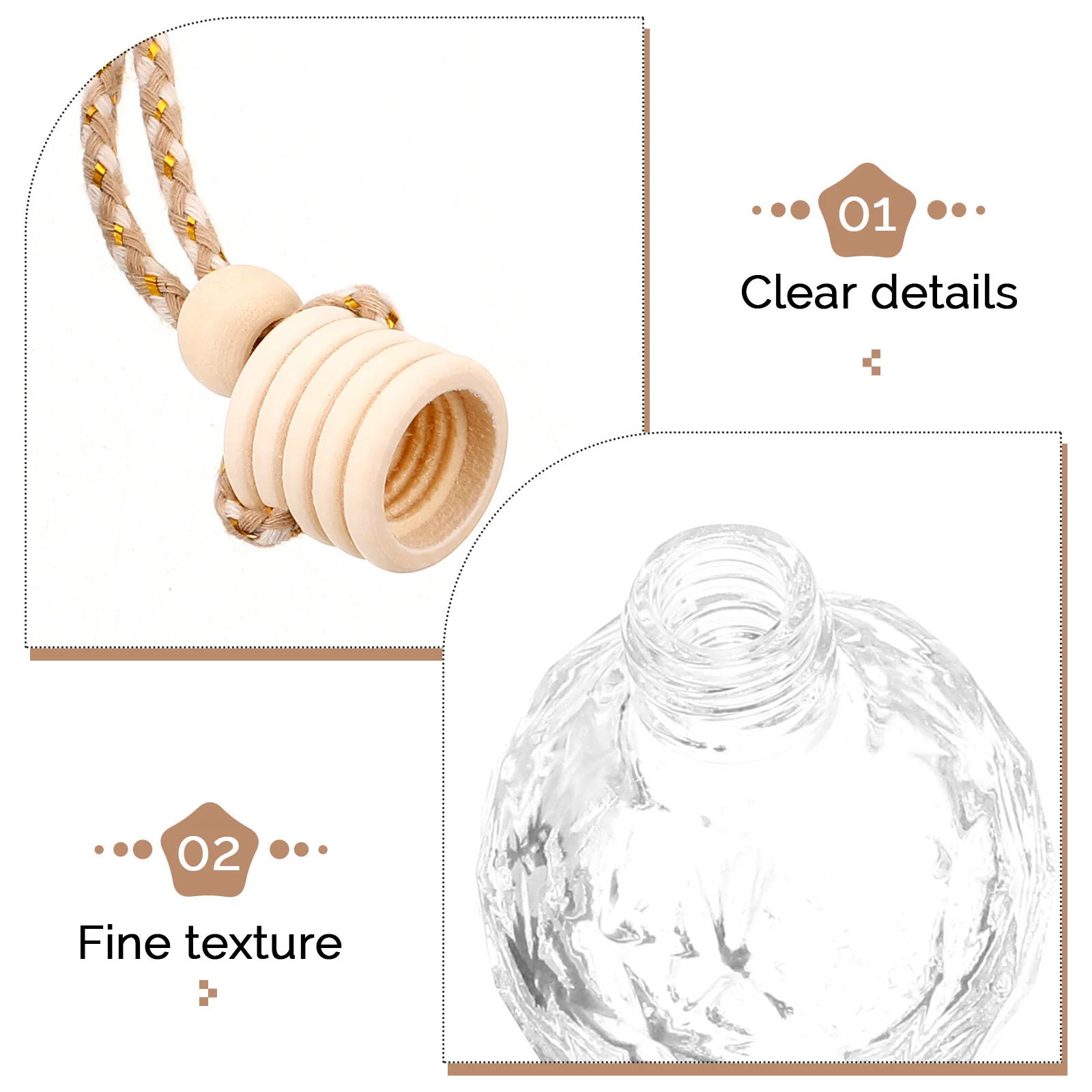 

6Pcs 8ml Car Air Freshener Diffuser Stylish Cylindrical Design Portable Aromatherapy for Cars and Home Car Diffuser Bottle