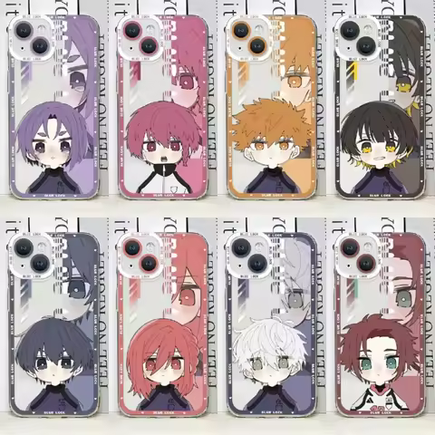 Cute Anime BLUE LOCK Phone Case For Samsung Galaxy A55 A15 A54 5G A16 A35 A25 S25 S24 Ultra S23 FE S20 S21 S22 Plus Clear Cover