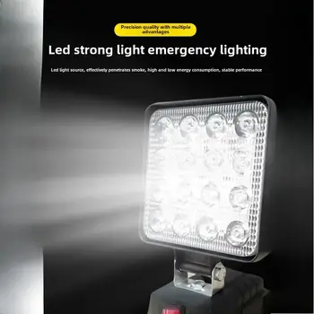 LED-lampa för Makita-batteri, 4 tum, bärbar strålkastare, sladdlös, utomhusarbete, fiske, handhållen nödlampa för verktyg 10 best sales Security tool - №8