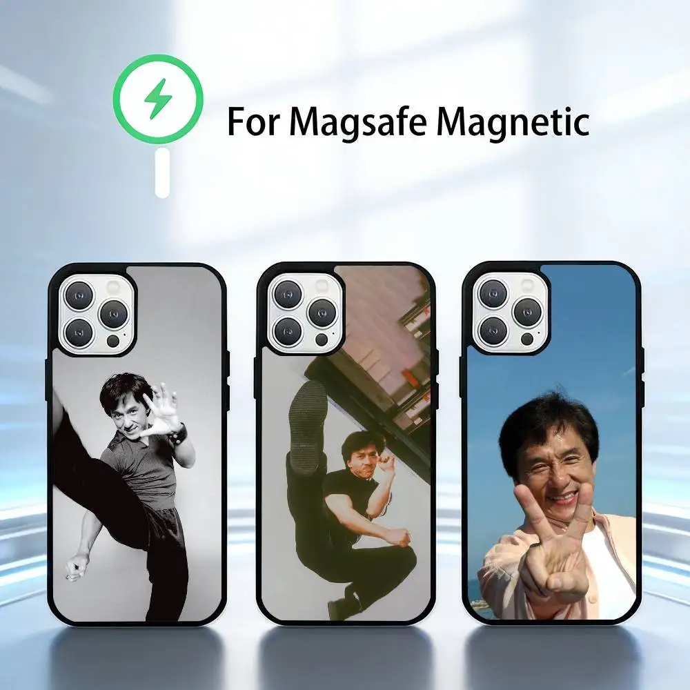 Чехол для телефона J-Jackie Chan для iPhone 17,16,15,14,13,Pro,Max,Plus, магнитный, для беспроводной зарядки Magsafe