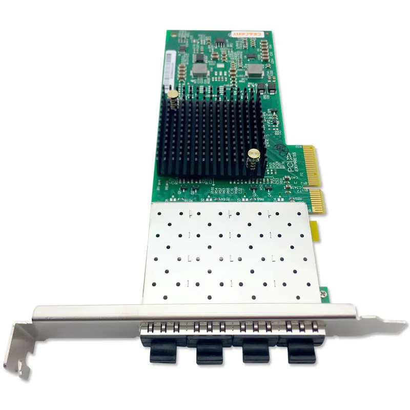 I350-F4 1000Mbps PCI-E X4 بطاقة الشبكة الأثرنت 4-Port SFP الألياف البصرية NIC Intel I350 شرائح عامل نموذج منخفض المستوى #4
