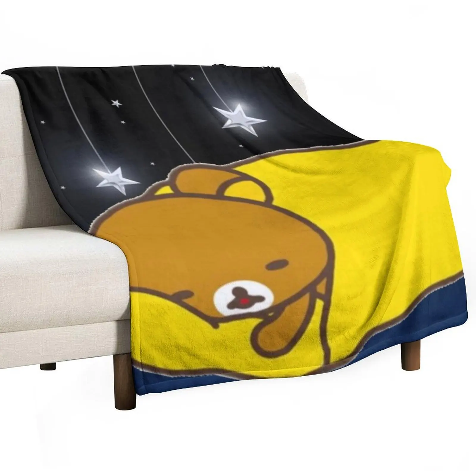 

Sleepy Rilakkuma Throw Blanket Designers Hairys Plaid christmas gifts Blankets